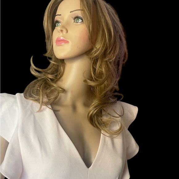 New! Dkny Women's Dress Blush Pink Size
10 A-Line V-Neck Flutter Sleeve - Picture 5 of 16